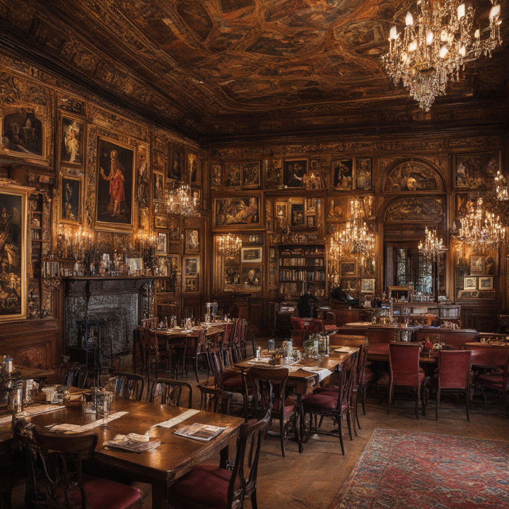 interior de um “café literário” ou “café filosófico” europeu