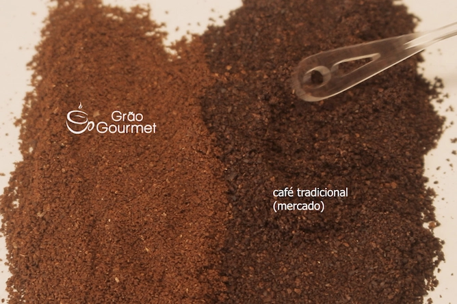 comparação dos cafés especial e tradicional já moídos